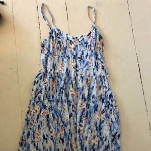 Express blue and orange mini summer dress